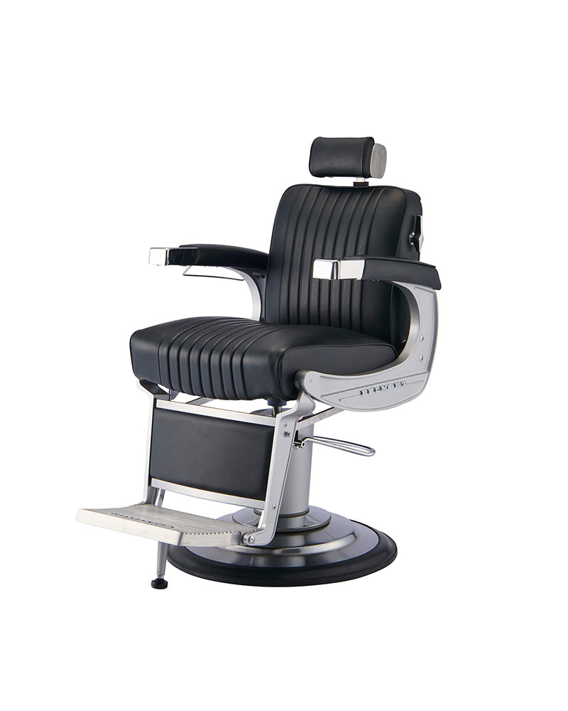 Apollo II - Black barber chair with cast iron frame